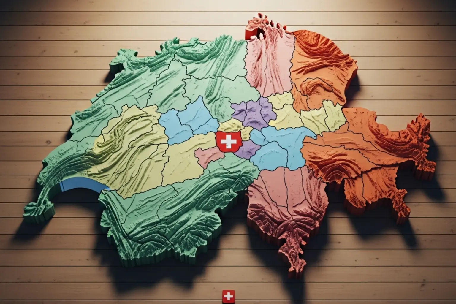 Karte der Schweiz mit regionaler Aufteilung der Wettanbieter