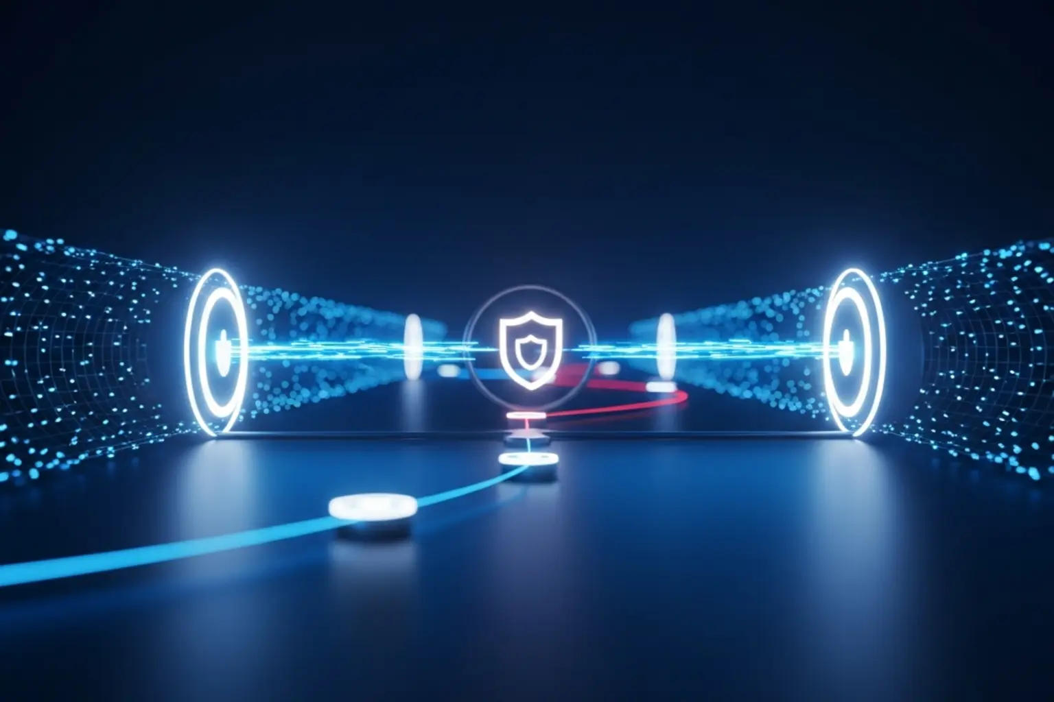 Schematische Darstellung einer verschlüsselten Netzwerkverbindung