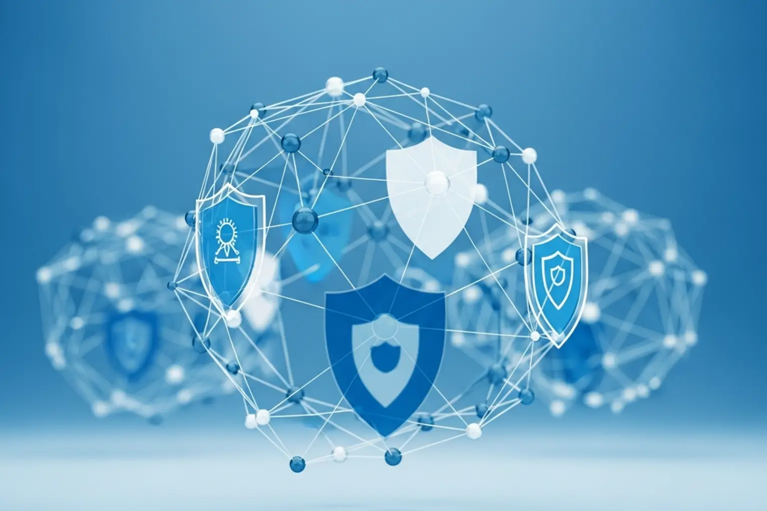 Futuristische Darstellung digitaler Sicherheit und Vernetzung